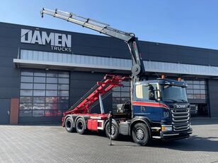 Scania G490 G 490 8x2 Euro 6 HIAB 192 E-4 + SAWO Containersysteem cable system truck