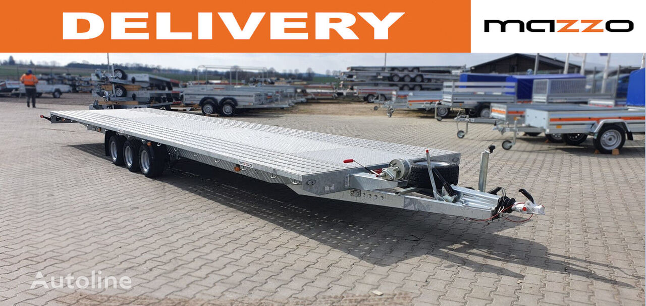 new I8535 850x210cm Schock absobers + spare wheel GVW 3500kg platfo car transporter trailer
